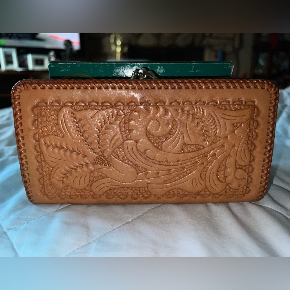 Vintage Leather Hand Tooled Wallet